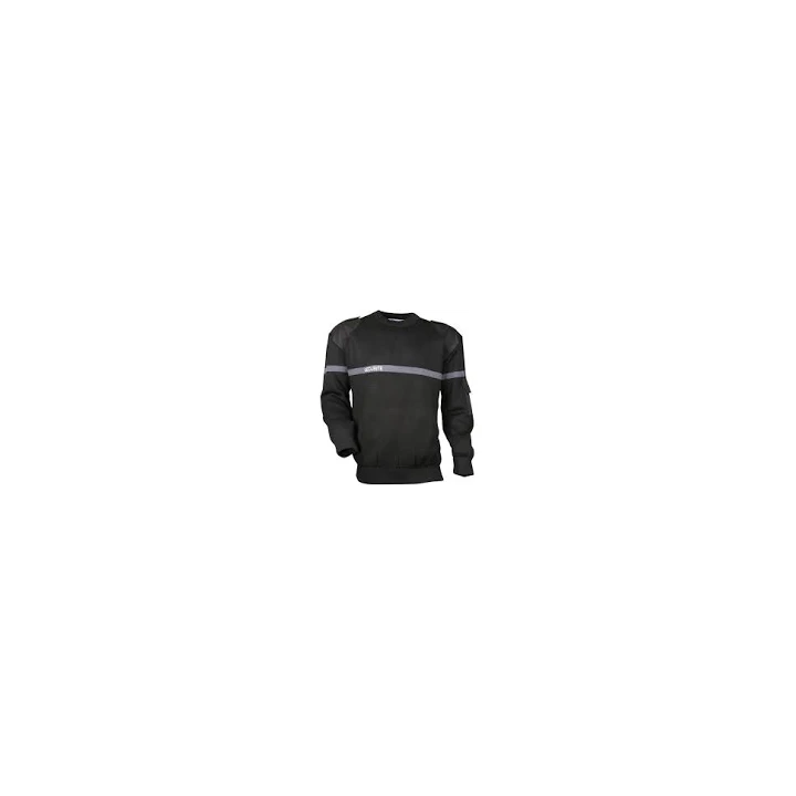 Pull Sécurité noir bande grise - Tenue de sécurité confortable et élégante