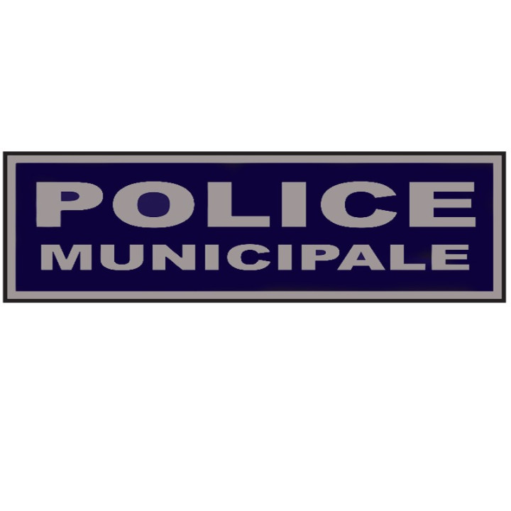Bandeau sur velcro 28 x 13 cm basse visibilité "POLICE MUNICIPALE"