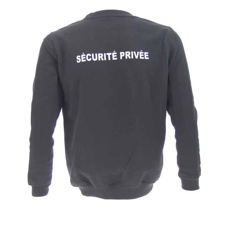 sweat  sécurité noir pour professionnel de la sécurité - confortable - Ateq uniforme